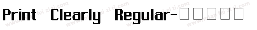 Print Clearly Regular字体转换